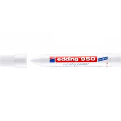 EDDING 950 Marqueur industriel Craie encre permanente Blanche pour toutes surfaces