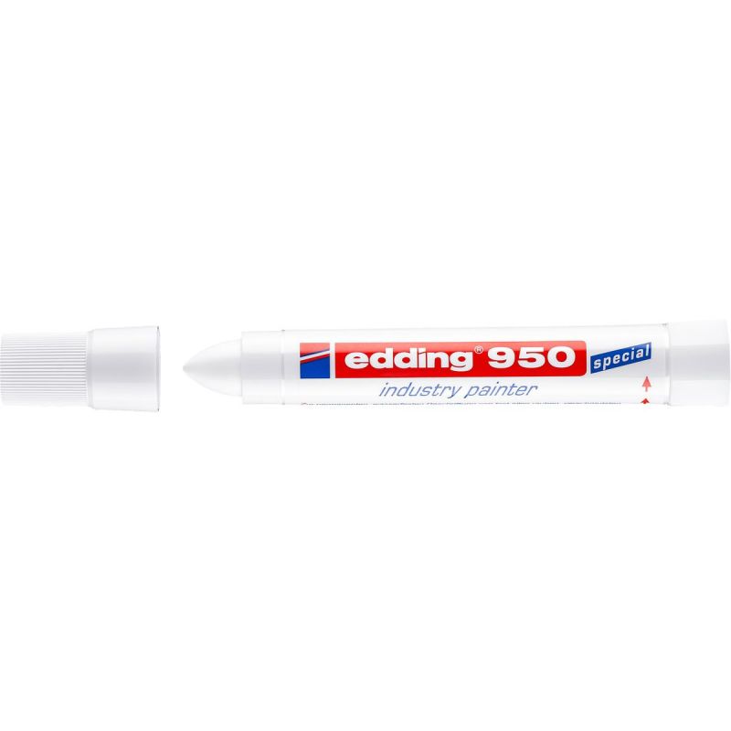 EDDING 950 Marqueur industriel Craie encre permanente Blanche pour toutes surfaces EDDING 950 Marqueur industriel Craie encre permanente Blanche pour toutes surfaces