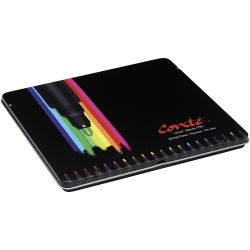 CONTE Boîte métal de 20 feutres de coloriage pointe fine (0,8mm)