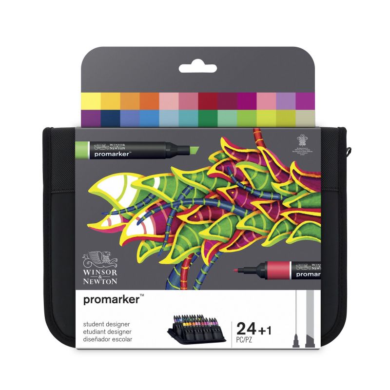 WINSOR & NEWTON Trousse 24 marqueurs double pointe PROMARKER WINSOR & NEWTON Trousse 24 marqueurs double pointe PROMARKER