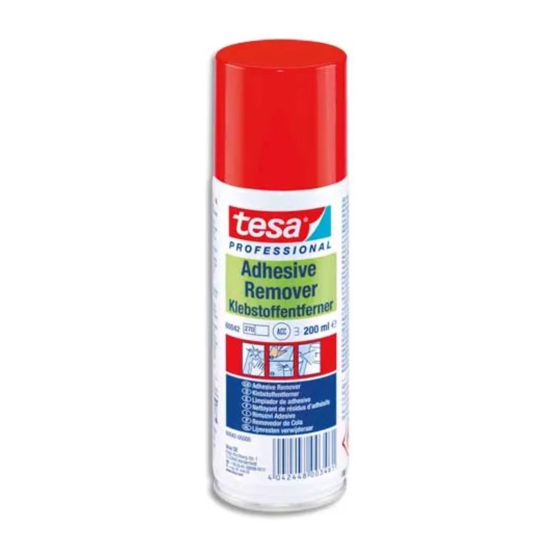 TESA Spray Adhesive Remover pour le retrait des résidus colle, graisse. Aérosol 200 ml TESA Spray Adhesive Remover pour le retrait des résidus colle, graisse. Aérosol 200 ml