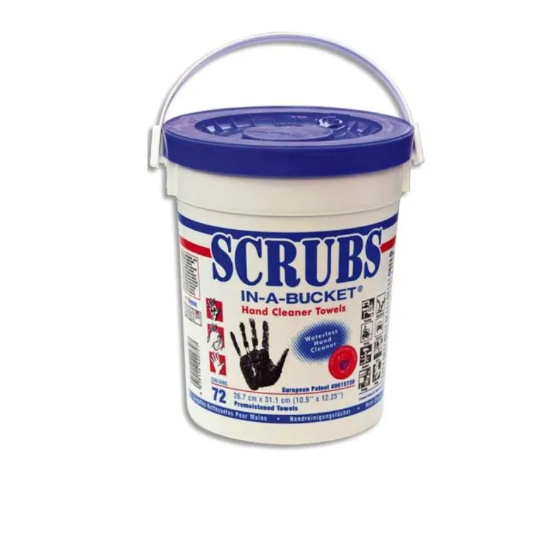 JELT Seau de 72 lingettes professionnelles nettoyantes SCRUBS pour les mains JELT Seau de 72 lingettes professionnelles nettoyantes SCRUBS pour les mains