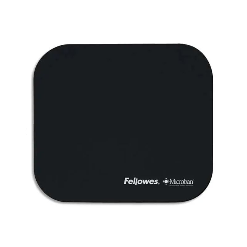FELLOWES Tapis de souris antibactérien Noir Microban FELLOWES Tapis de souris antibactérien Noir Microban