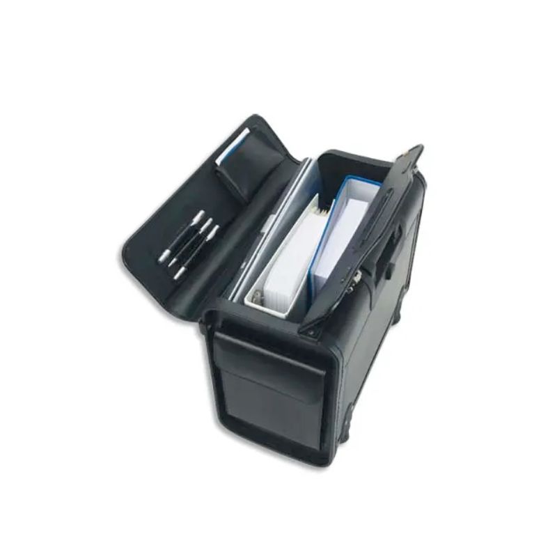 ALASSIO Pilot Case Trolley Noir en simili cuir ALASSIO Pilot Case Trolley Noir en simili cuir