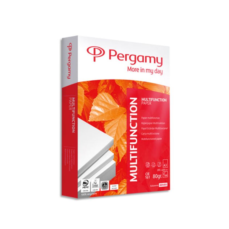 PERGAMY Ramette 500 feuilles papier très Blanc Multifonction A3 80g PERGAMY Ramette 500 feuilles papier très Blanc Multifonction A3 80g