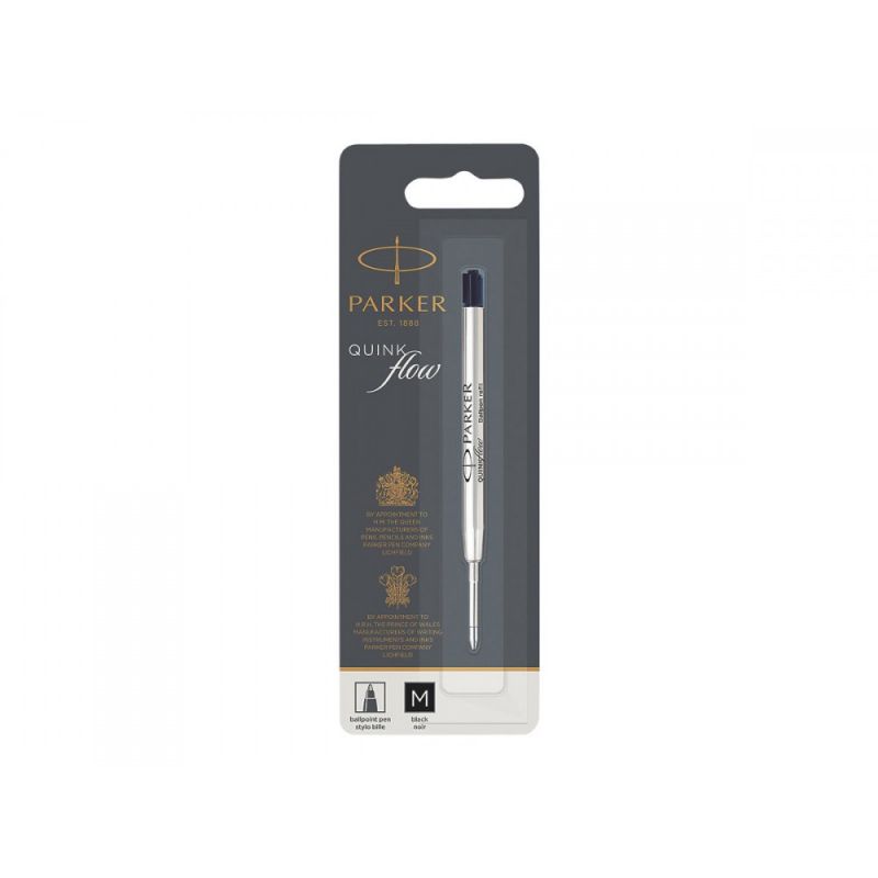 PARKER Recharge pour bille pointe moyenne QUINKFLOW encre Noire. PARKER Recharge pour bille pointe moyenne QUINKFLOW encre Noire.