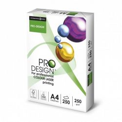 PRO DESIGN Ramette 250 feuilles papier extra Blanc satiné A4 250G