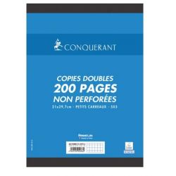 CONQUERANT C7 Copies doubles non perforées Blanches 21x29,7cm