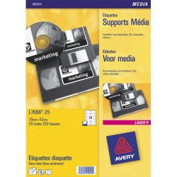 AVERY Boîte de 8400 Mini étiquettes Blanches 46x11.1mm