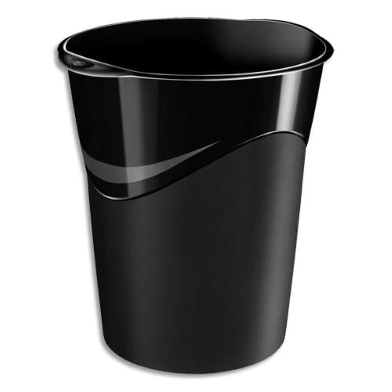 Corbeille papier polypropylène 100% recyclé et 100% recyclable 14 Litres Noir Corbeille papier polypropylène 100% recyclé et 100% recyclable 14 Litres Noir