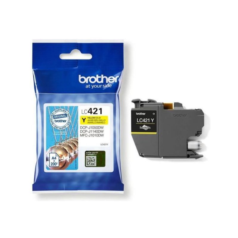 BROTHER Cartouche jet d'encre jaune LC421Y BROTHER Cartouche jet d'encre jaune LC421Y
