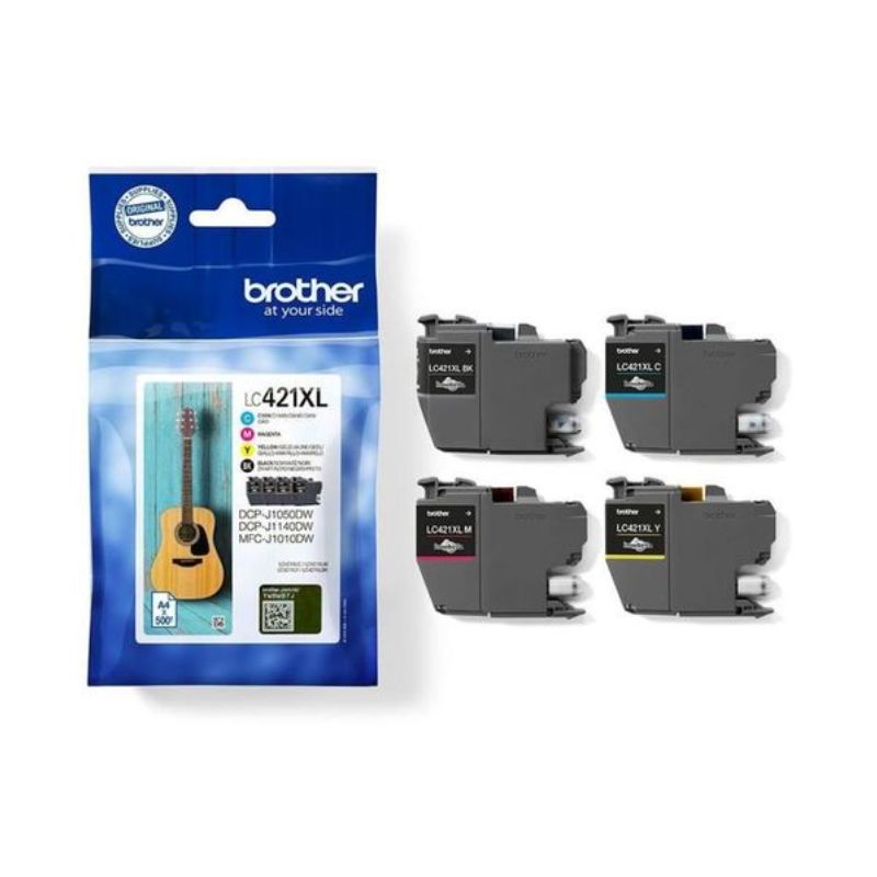 BROTHER Lot de 4 cartouches jet d'encre XL LC421XL BROTHER Lot de 4 cartouches jet d'encre XL LC421XL
