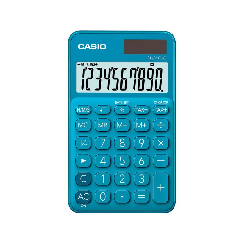 CASIO Calculatrice de poche 10 chiffres Bleu CASIO Calculatrice de poche 10 chiffres Bleu