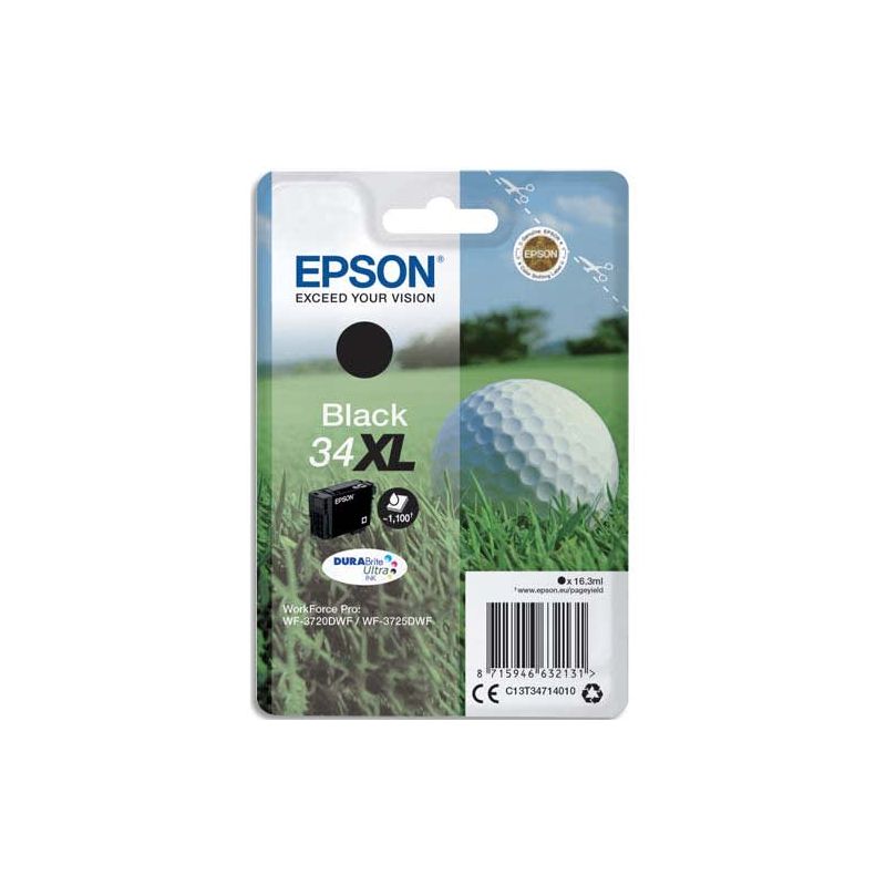 EPSON Cartouche balle de golf Jet d'encre durabrite ultra Noir XL EPSON Cartouche balle de golf Jet d'encre durabrite ultra Noir XL