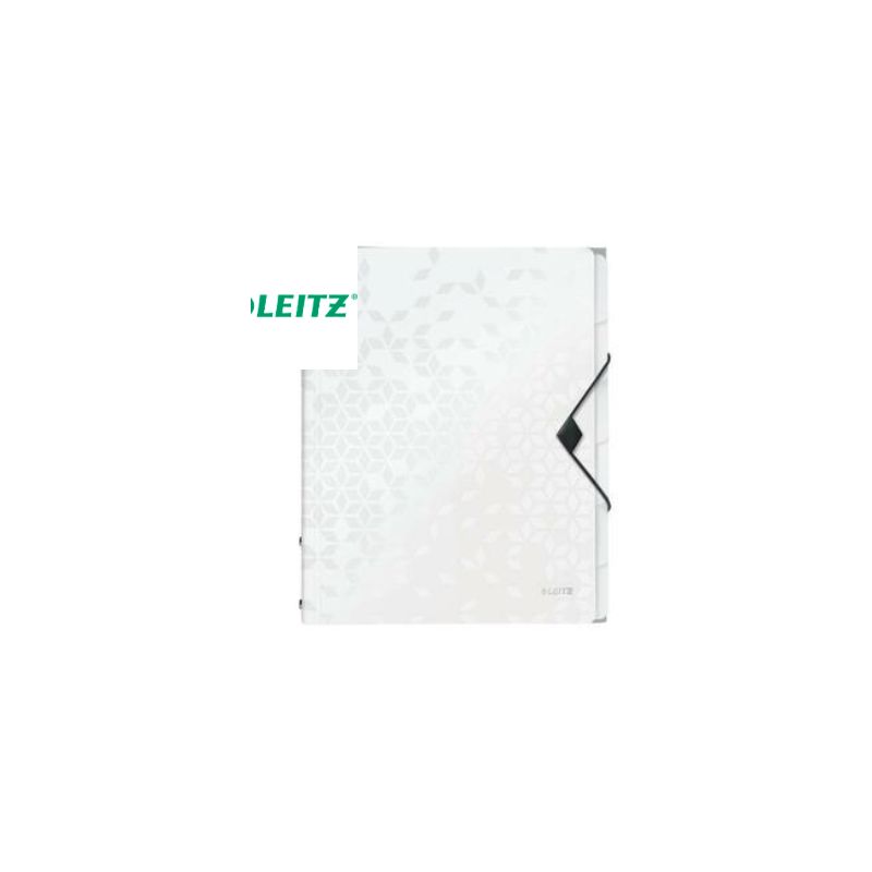 LEITZ Trieur 6 touches WOW en polypropylène. Fermeture élastique et 3 rabats. Coloris Blanc LEITZ Trieur 6 touches WOW en polypropylène. Fermeture élastique et 3 rabats. Coloris Blanc