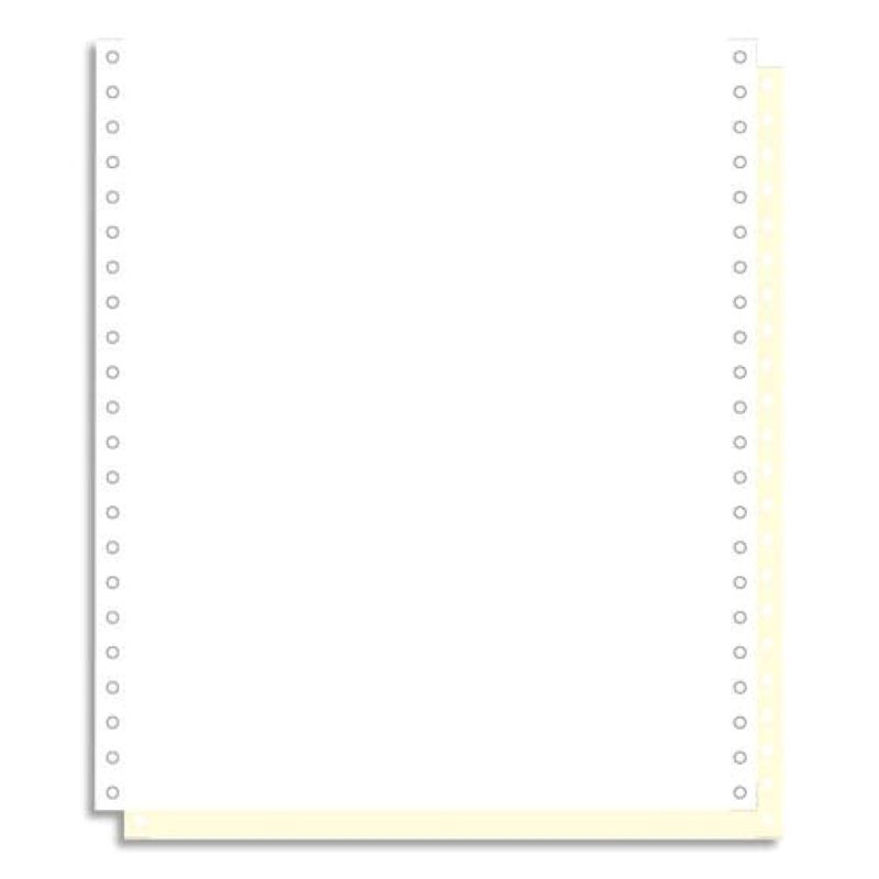 EXACOMPTA Boîte 1000 feuilles listing 70g autocopiantes blanc/jaune 240x12 2plis bande Caroll détachable EXACOMPTA Boîte 1000 feuilles listing 70g autocopiantes blanc/jaune 240x12 2plis bande Caroll détachable