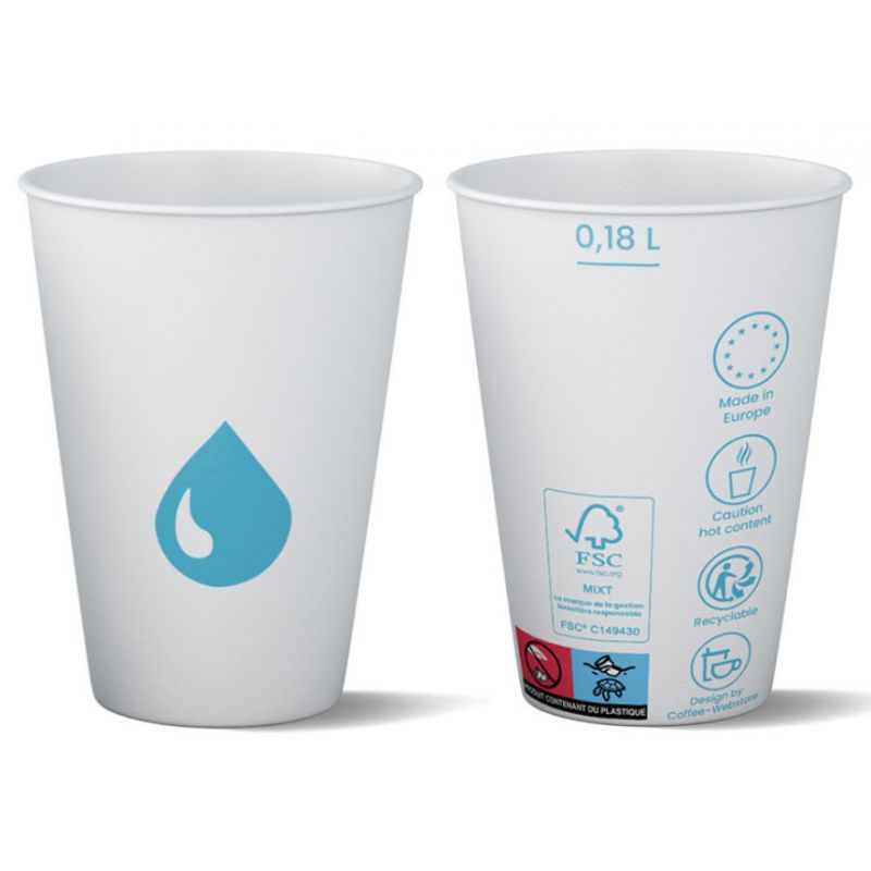 Gobelet en Carton Recyclable 18 cl pour fontaine à eau Gobelet en Carton Recyclable 18 cl pour fontaine à eau