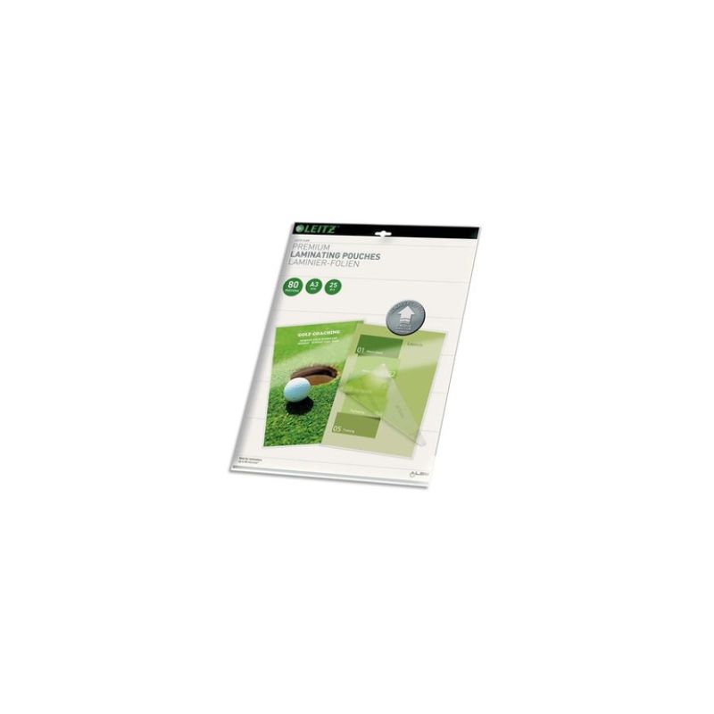 LEITZ Pack de 25 pochettes A3 80 microns UDT 74860000 LEITZ Pack de 25 pochettes A3 80 microns UDT 74860000