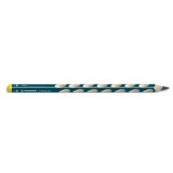 STABILO Crayon graphite EASYGraph. Mine HB. Pour gaucher. Corps triangulaire avec empreintes préformées