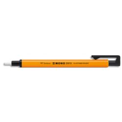 TOMBOW Stylo gomme MONO ZERO ronde 2,3mm diamètre, rétractable et rechargeable. Coloris Orange Fluo