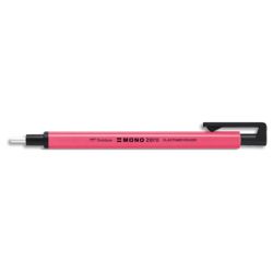 TOMBOW Stylo gomme MONO ZERO ronde 2,3mm diamètre, rétractable et rechargeable. Coloris Rose Fluo