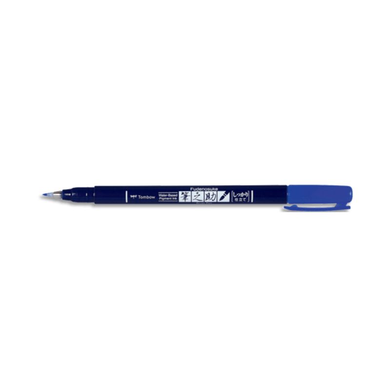 TOMBOW Feutre écriture FUDENOSUKE pointe dure, base d'eau avec pigments, inodore. Coloris Bleu TOMBOW Feutre écriture FUDENOSUKE pointe dure, base d'eau avec pigments, inodore. Coloris Bleu