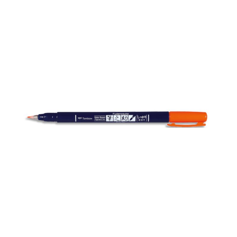 TOMBOW Feutre écriture FUDENOSUKE pointe dure, base d'eau avec pigments, inodore. Coloris Orange TOMBOW Feutre écriture FUDENOSUKE pointe dure, base d'eau avec pigments, inodore. Coloris Orange