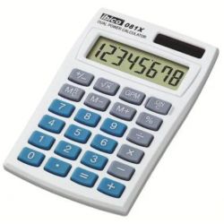 IBICO Calculatrice de poche Ibico 081X Écran LCD à 8 chiffres, Étui de protection IB410000