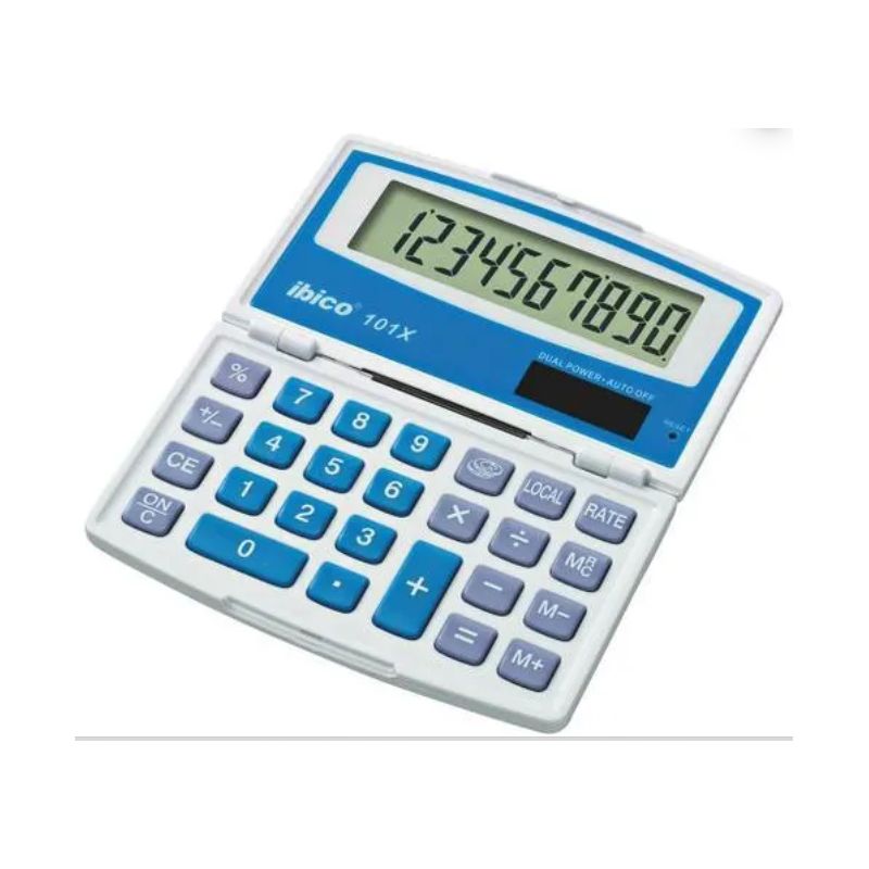 IBICO Calculatrice de poche Ibico 101X Grand écran LCD à 10 chiffres, écran repliable IB410130 IBICO Calculatrice de poche Ibico 101X Grand écran LCD à 10 chiffres, écran repliable IB410130