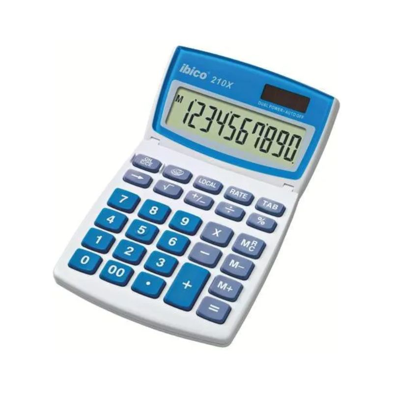 IBICO Calculatrice de bureau Ibico 210X Écran LCD à 10 chiffres écran à inclinaison réglable IB410154 IBICO Calculatrice de bureau Ibico 210X Écran LCD à 10 chiffres écran à inclinaison réglable IB410154