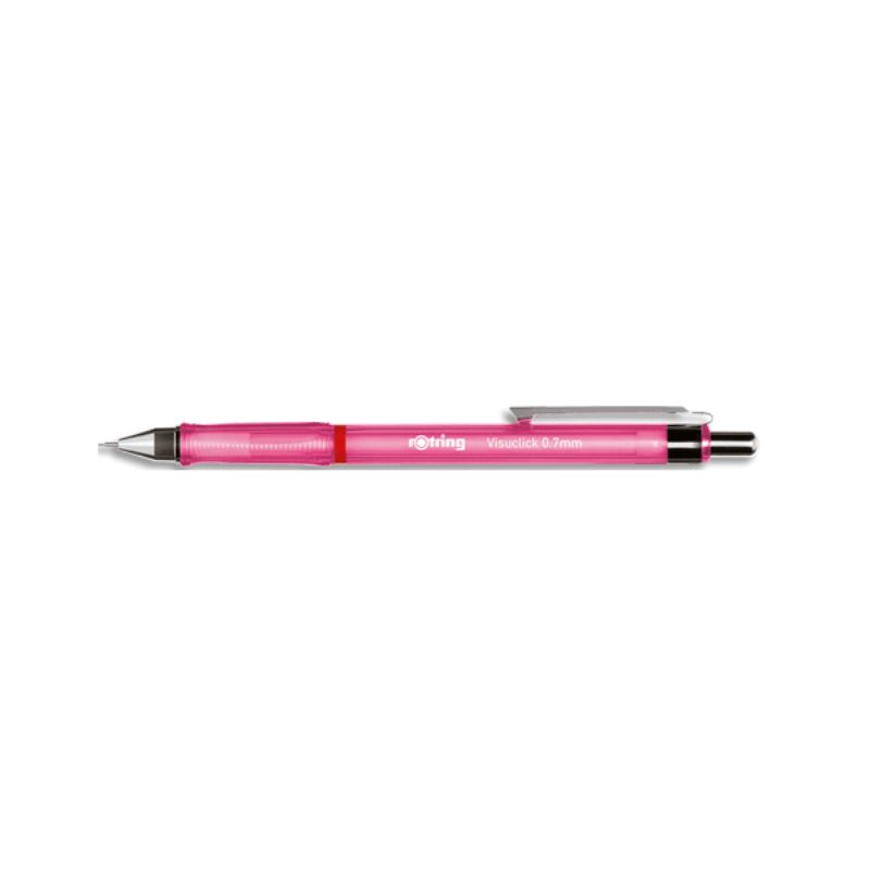 ROTRING Portemine VisuClick à mécanisme à déclic. Largeur de trait 0,7mm. Mine HB. Coloris Rose ROTRING Portemine VisuClick à mécanisme à déclic. Largeur de trait 0,7mm. Mine HB. Coloris Rose