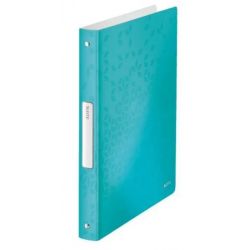 LEITZ Classeur 4 anneaux Ø25 WOW en polypropylène. Dos 30mm, coloris menthe.
