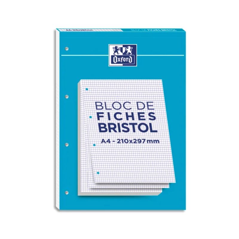 OXFORD Bloc de 30 feuilles BRISTOL OXFORD 2.0 perforées A4 210g 5x5 Blanc OXFORD Bloc de 30 feuilles BRISTOL OXFORD 2.0 perforées A4 210g 5x5 Blanc
