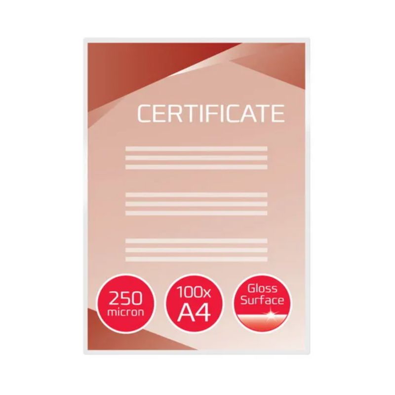 GBC Pack de 100 pochettes de plastification standards, 2x250 microns, A4 GBC Pack de 100 pochettes de plastification standards, 2x250 microns, A4