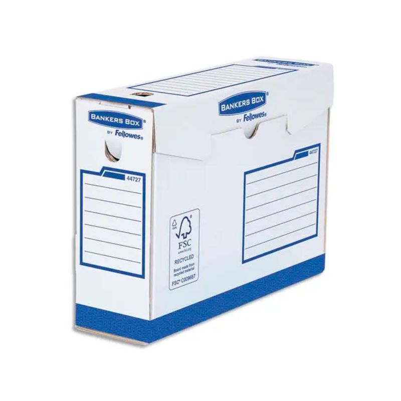 BANKERS BOX Boîte archives dos de 10 cm HEAVY DUTY. Montage manuel, en carton blanc/bleu. BANKERS BOX Boîte archives dos de 10 cm HEAVY DUTY. Montage manuel, en carton blanc/bleu.
