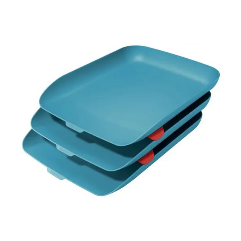 LEITZ Corbeille à courrier Cosy, L268 x H43 x P358 mm, bleu LEITZ Corbeille à courrier Cosy, L268 x H43 x P358 mm, bleu