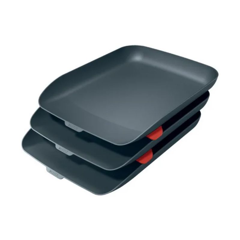 LEITZ Corbeille à courrier Cosy, L268 x H43 x P358 mm, gris LEITZ Corbeille à courrier Cosy, L268 x H43 x P358 mm, gris