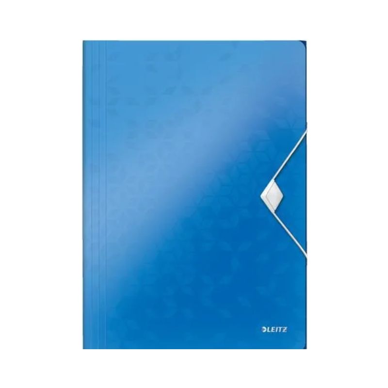 LEITZ Chemises 3 rabats à élastique WOW en polypopylène. Coloris Bleu. LEITZ Chemises 3 rabats à élastique WOW en polypopylène. Coloris Bleu.