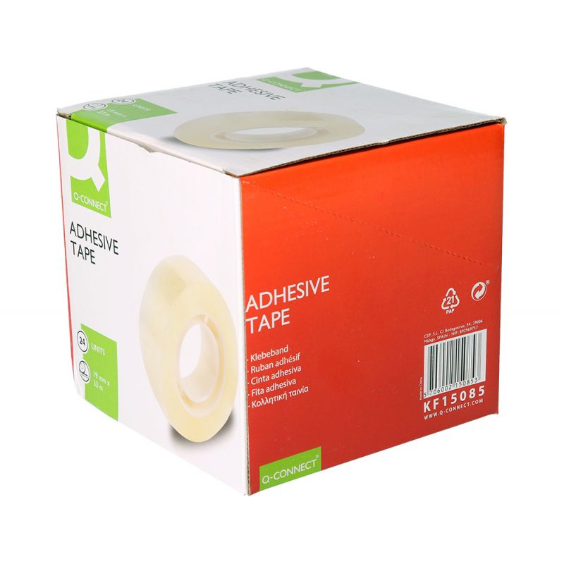 Ruban adhésif q-connect 33mx19 mm sachet cellophane Ruban adhésif q-connect 33mx19 mm sachet cellophane