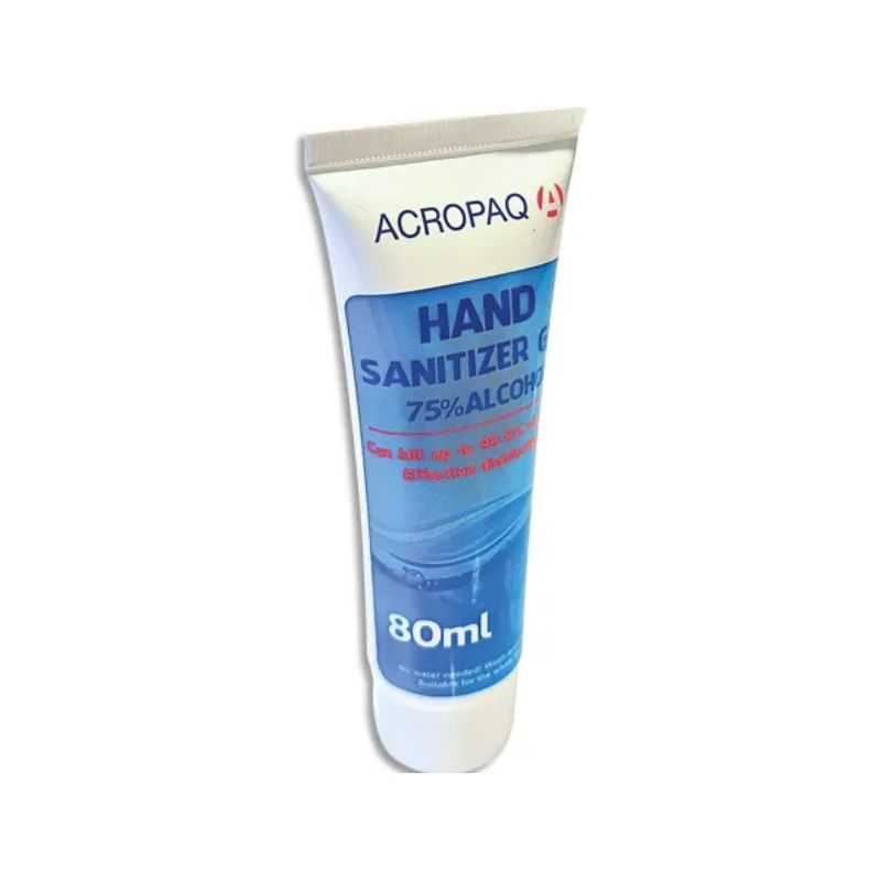 ACROPAQ Gel hydro-alcoolique en tube 80 ml de désinfection pour les mains ACROPAQ Gel hydro-alcoolique en tube 80 ml de désinfection pour les mains