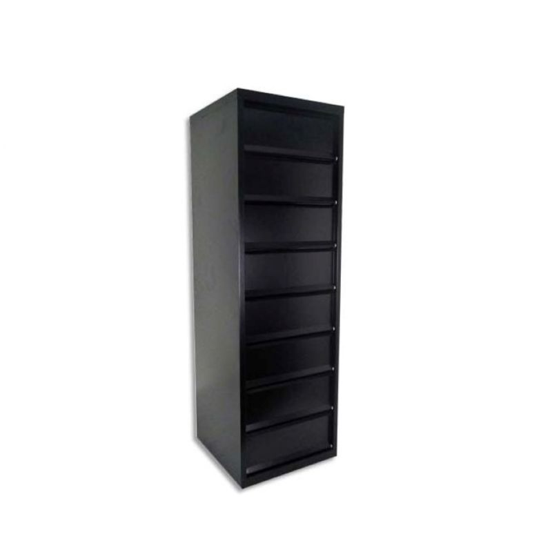 PIERRE HENRY Meuble à clapets 8 cases en métal Noir PIERRE HENRY Meuble à clapets 8 cases en métal Noir