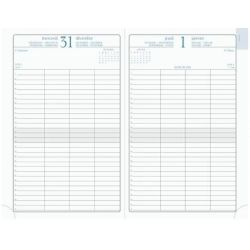 EXACOMPTA Journalier Planifiée 21, 1 jour par page - format 21 x 13,5 cm couverture PVC Noire