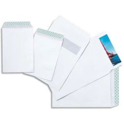 GPV Boîte de 500 pochettes auto-adhésives velin Blanc 90g format 162x229 C5