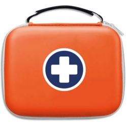 LABORATOIRES ESCULAPE Trousse de secours Orange, 2 compartiments intérieur transparent, pour 10 personnes