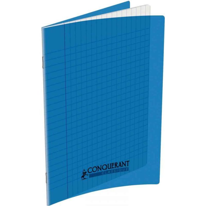 CONQUERANT Cahier format 17x22cm 60 pages 90g grands carreaux Séyès Coloris bleu CONQUERANT Cahier format 17x22cm 60 pages 90g grands carreaux Séyès Coloris bleu