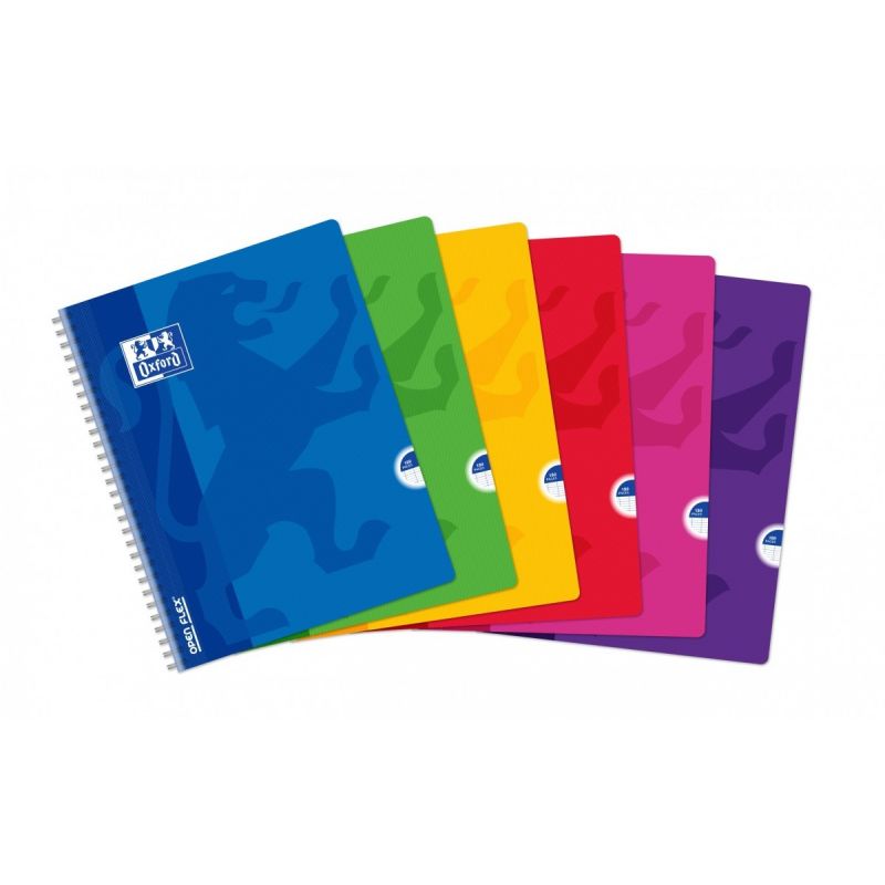 OXFORD Cahier OPEN FLEX spirale 180 pages format 24x32 cm grands carreaux Séyès OXFORD Cahier OPEN FLEX spirale 180 pages format 24x32 cm grands carreaux Séyès