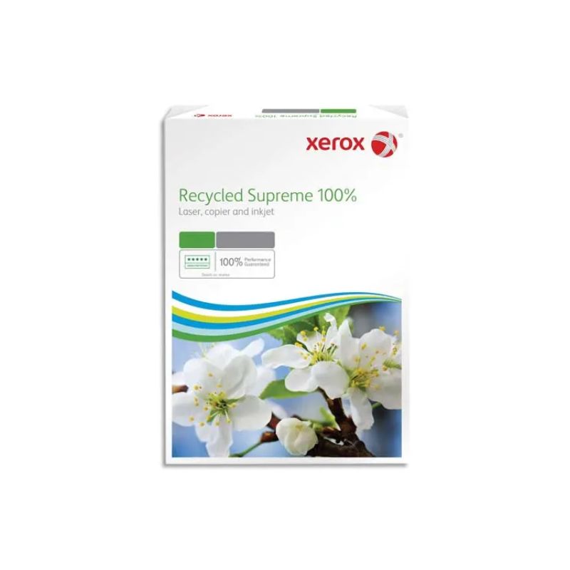 XEROX Ramette de 500 feuilles A4 80g papier 100% recyclé Blanc XEROX Ramette de 500 feuilles A4 80g papier 100% recyclé Blanc