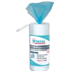WYRITOL Paquet de 200 lingettes agro alimentaires Bleu Professionnel