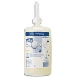 TORK Lot de 6 recharges d'1 litre de savon liquide doux parfumé usage courant pour distributeur S1