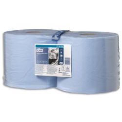 TORK Lot de 2 bobines Papier d'essuyage Plus Combi Roll 2 plis 750 formats prédécoupés 255m Bleu